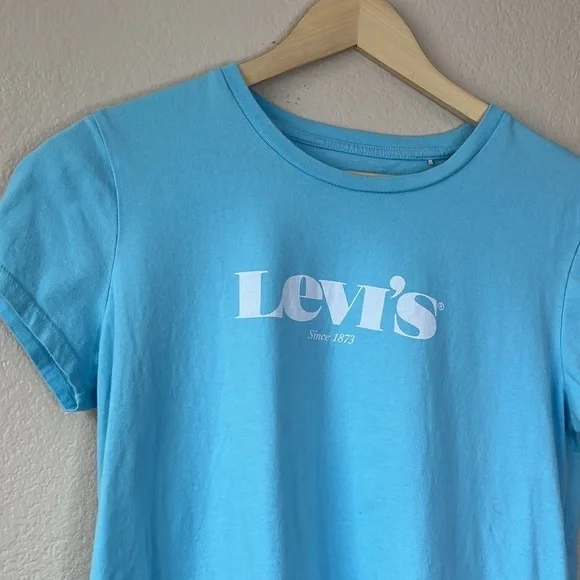 Levis Tee Shirt Classic Blue & White Size Large - Picture 3 of 5